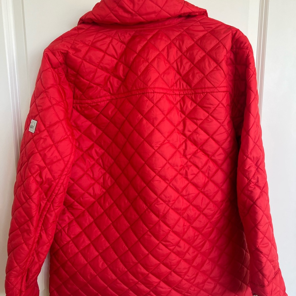 ❤️NWT Anne Klein Women's Mid Weight Quilted Snap Up Red Jacket, Size S - Picture 5 of 11